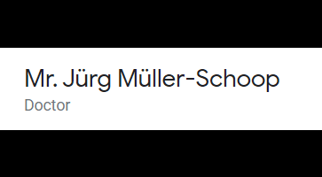 Mr. Jurg Muller-Schoop